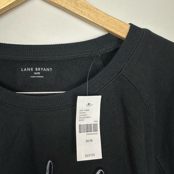 Lane Bryant Boss Babe Graphic Crewneck Black Sweatshirt Size 26/28 NWT - Picture 4 of 7